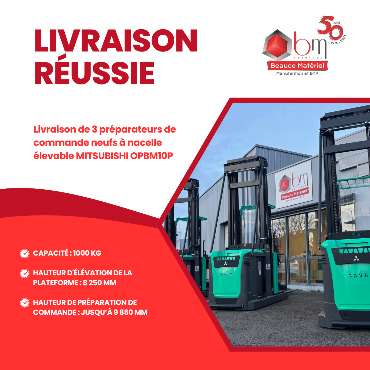 livraison preparateurs de commande mitsubishi