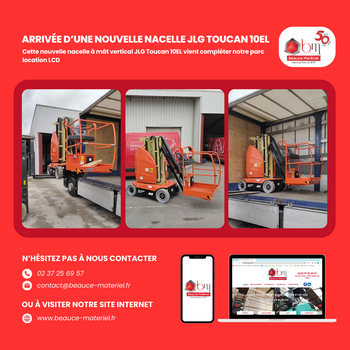 arrivee nacelle jlg