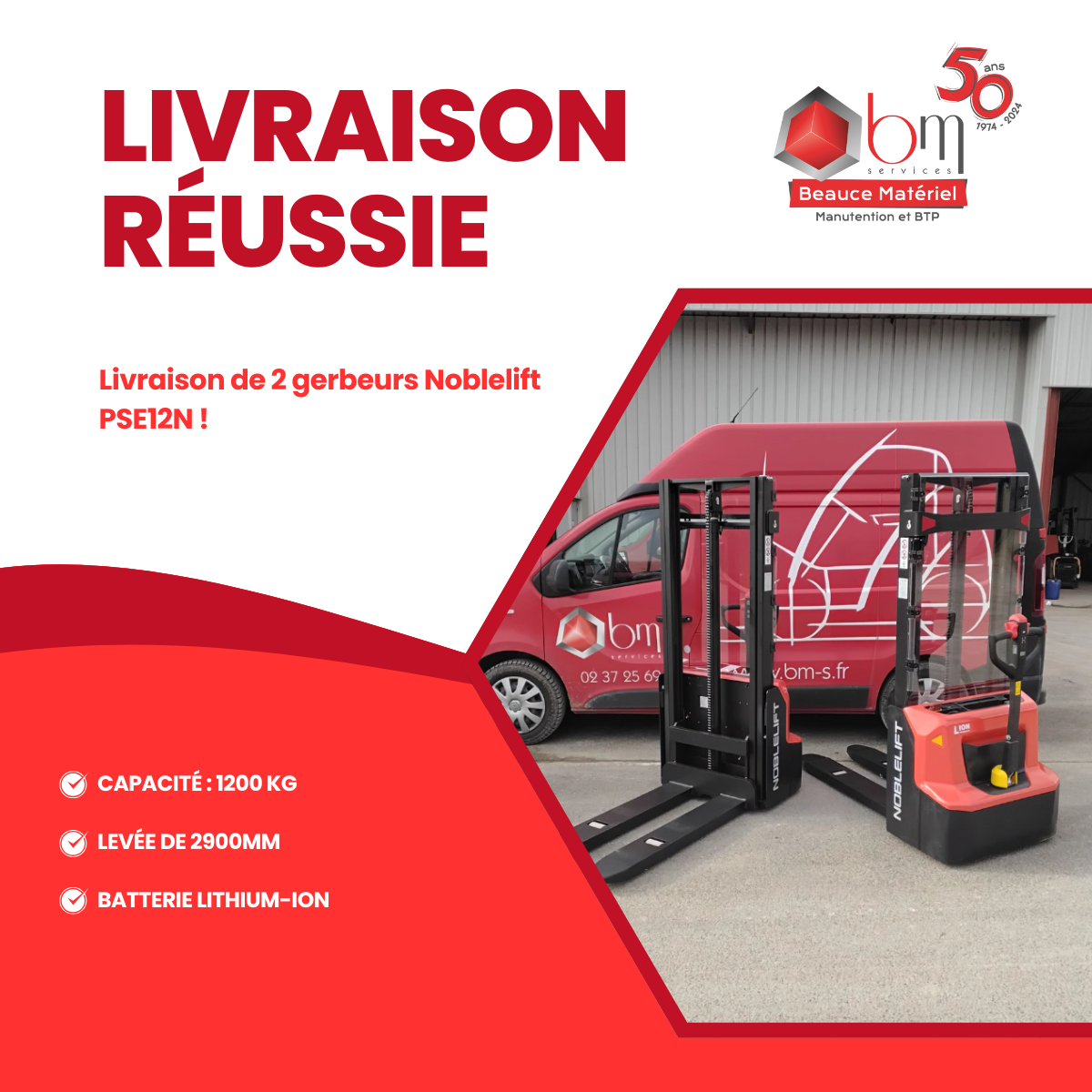 livraison gerbeur noblelift