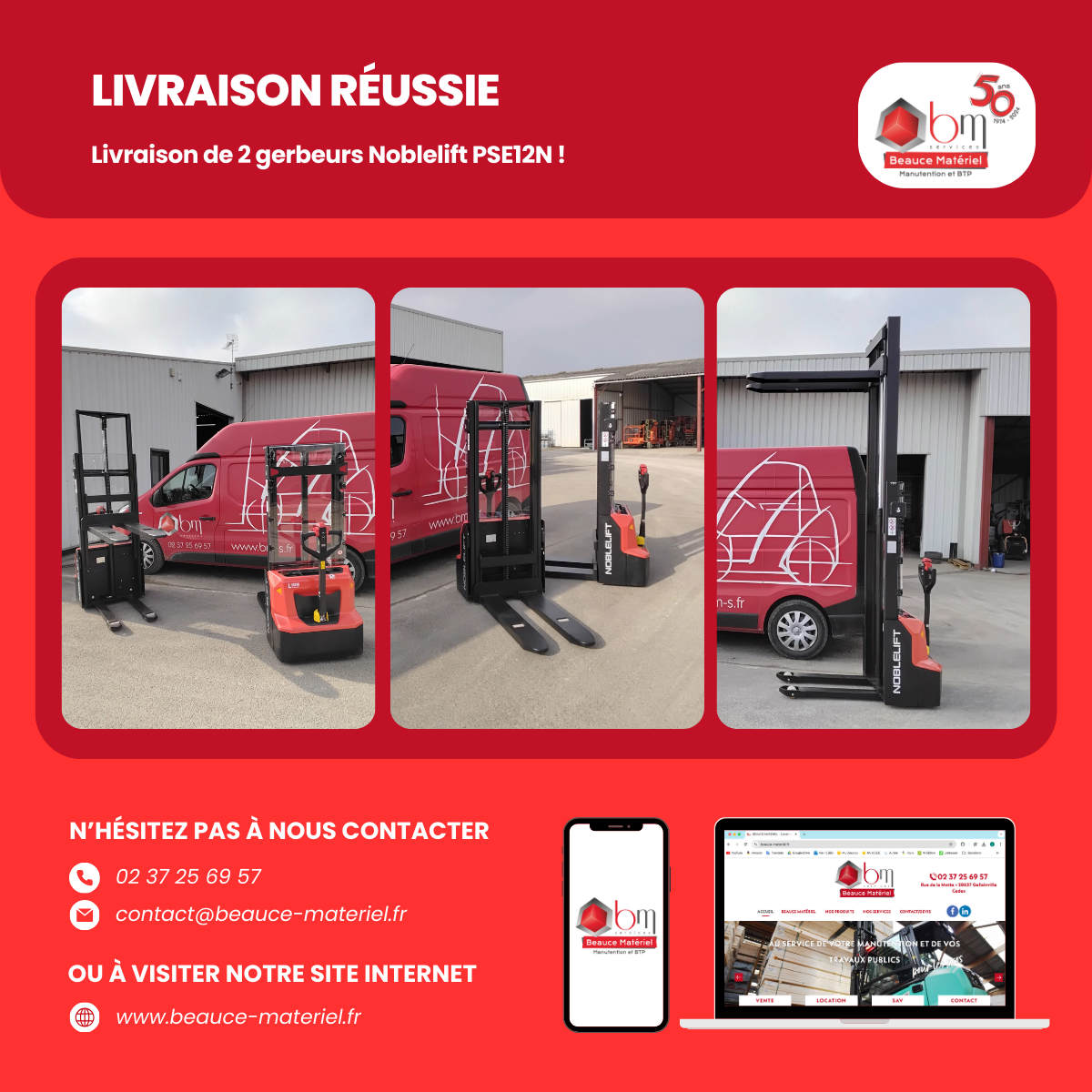 livraison gerbeur noblelift