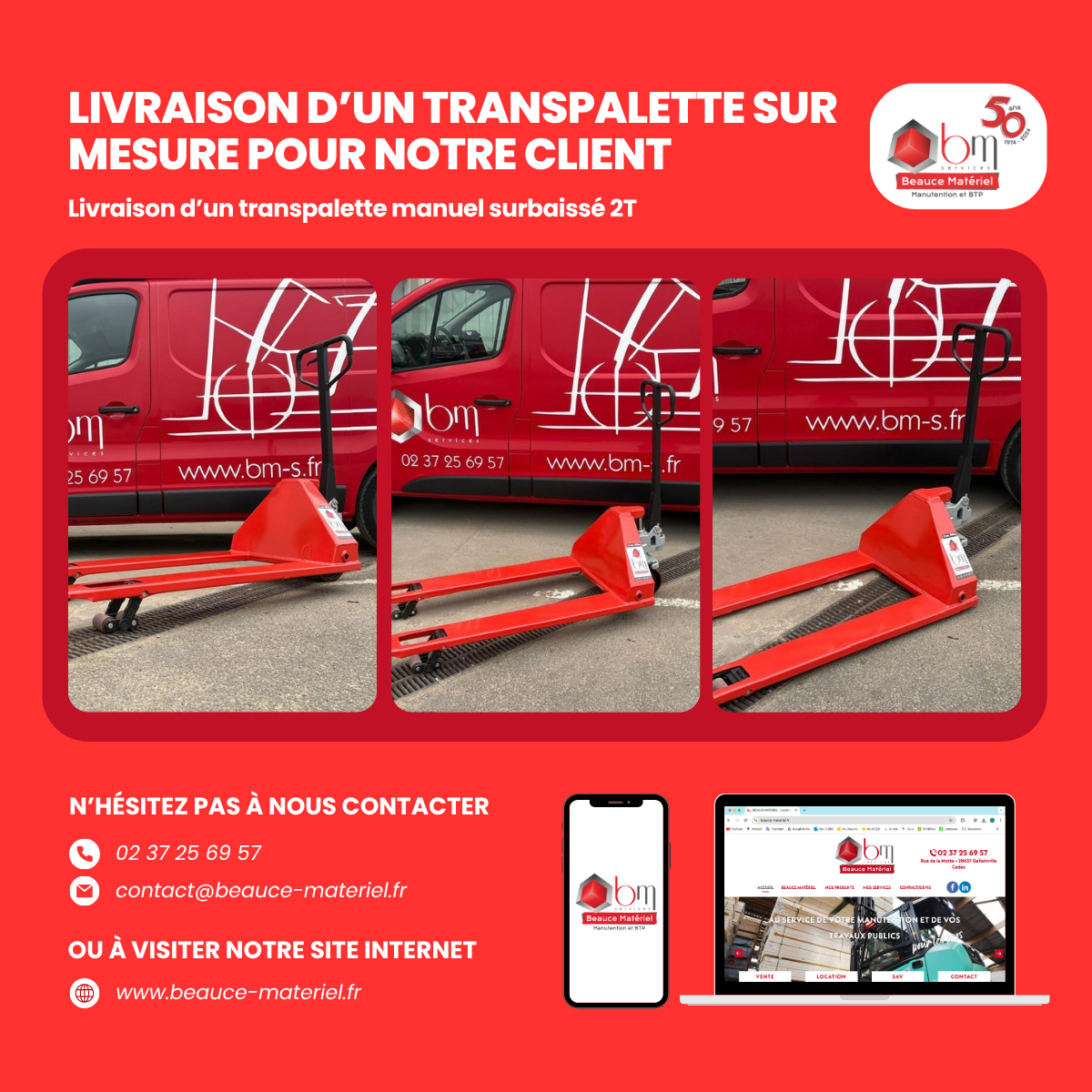 Transpalette manuel surbaissé 2 tonnes Noblelift