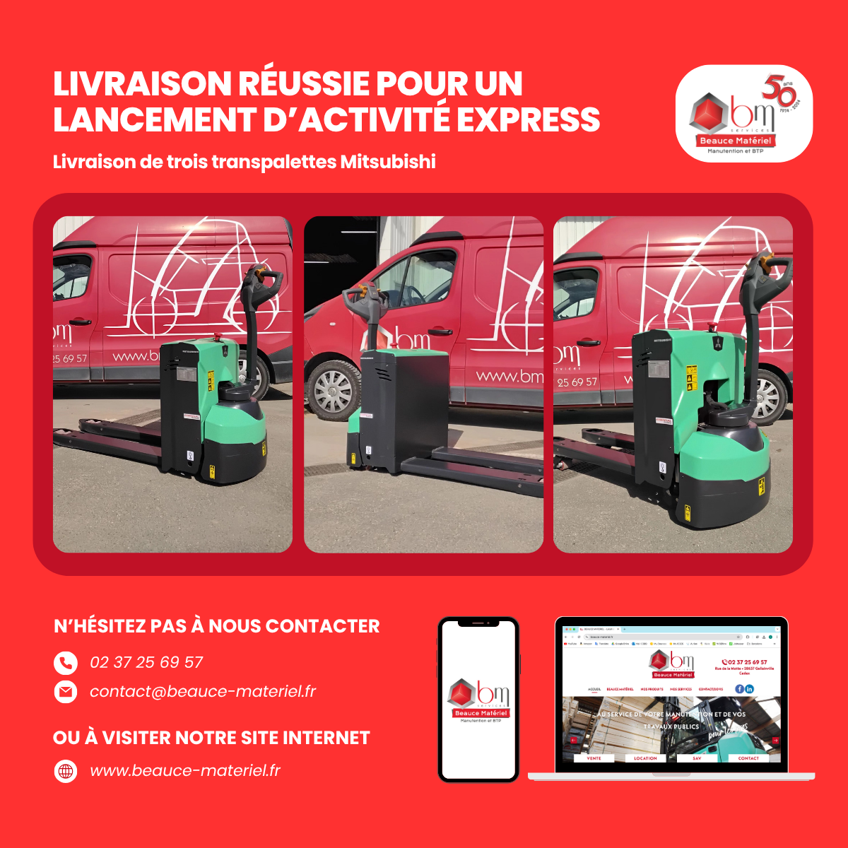 transpalette électrique lithium 1800 kg Mitsubishi PBP18QBL