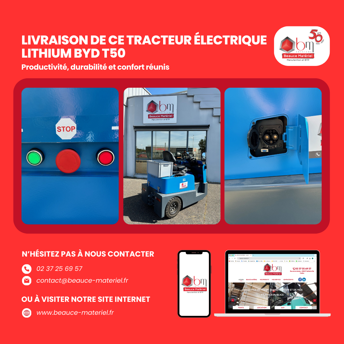 tracteur electrique byd t50