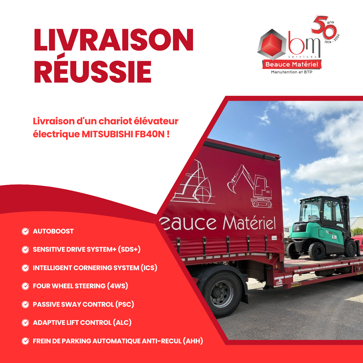 Chariot élévateur électrique 4 tonnes Mitsubishi FB40AN