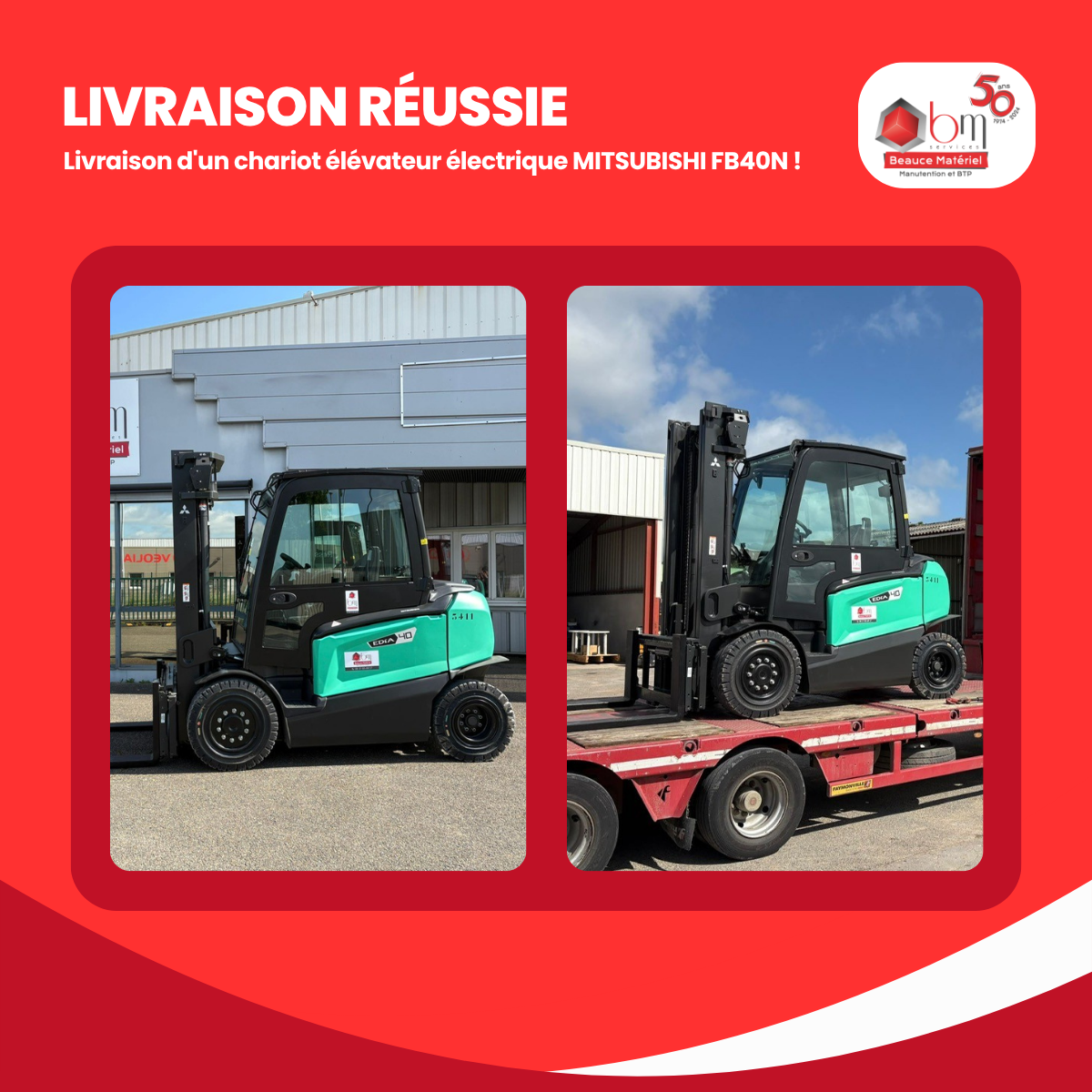 Chariot elevateur electrique 4000 kg Mitsubishi FB40AN