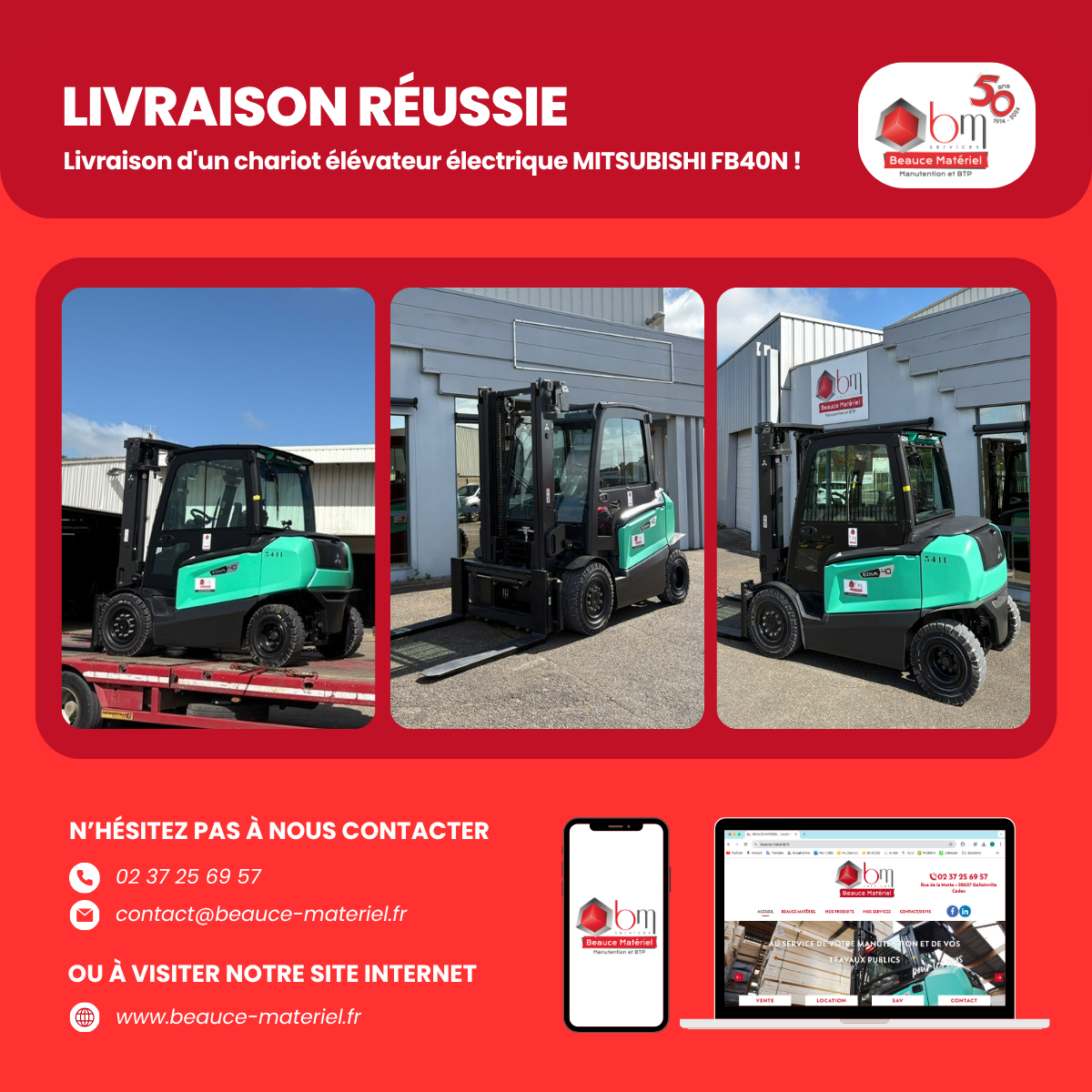 Chariot élévateur électrique 4 tonnes Mitsubishi FB40AN