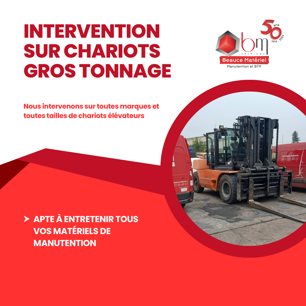 chariot gros tonnage depannage