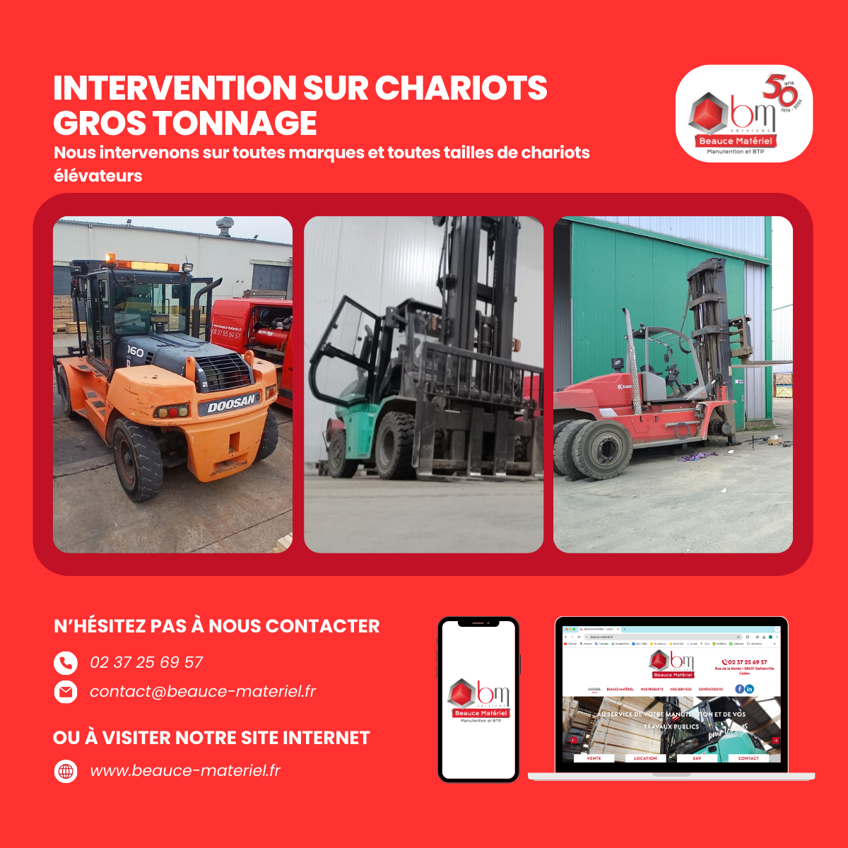 chariot gros tonnage depannage