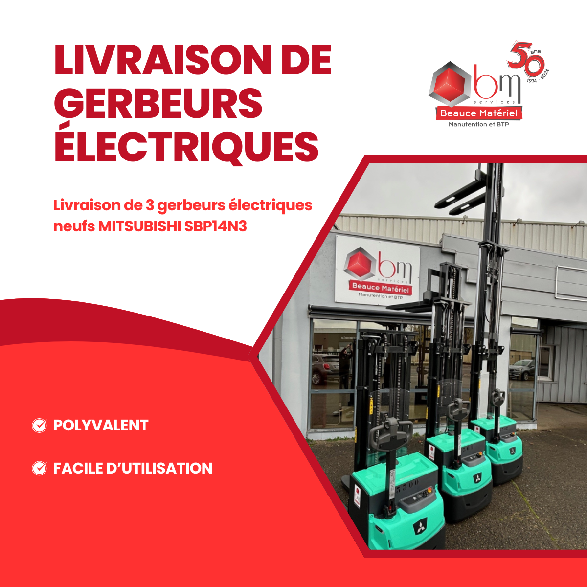 livraison gerbeurs mitsubishi neufs