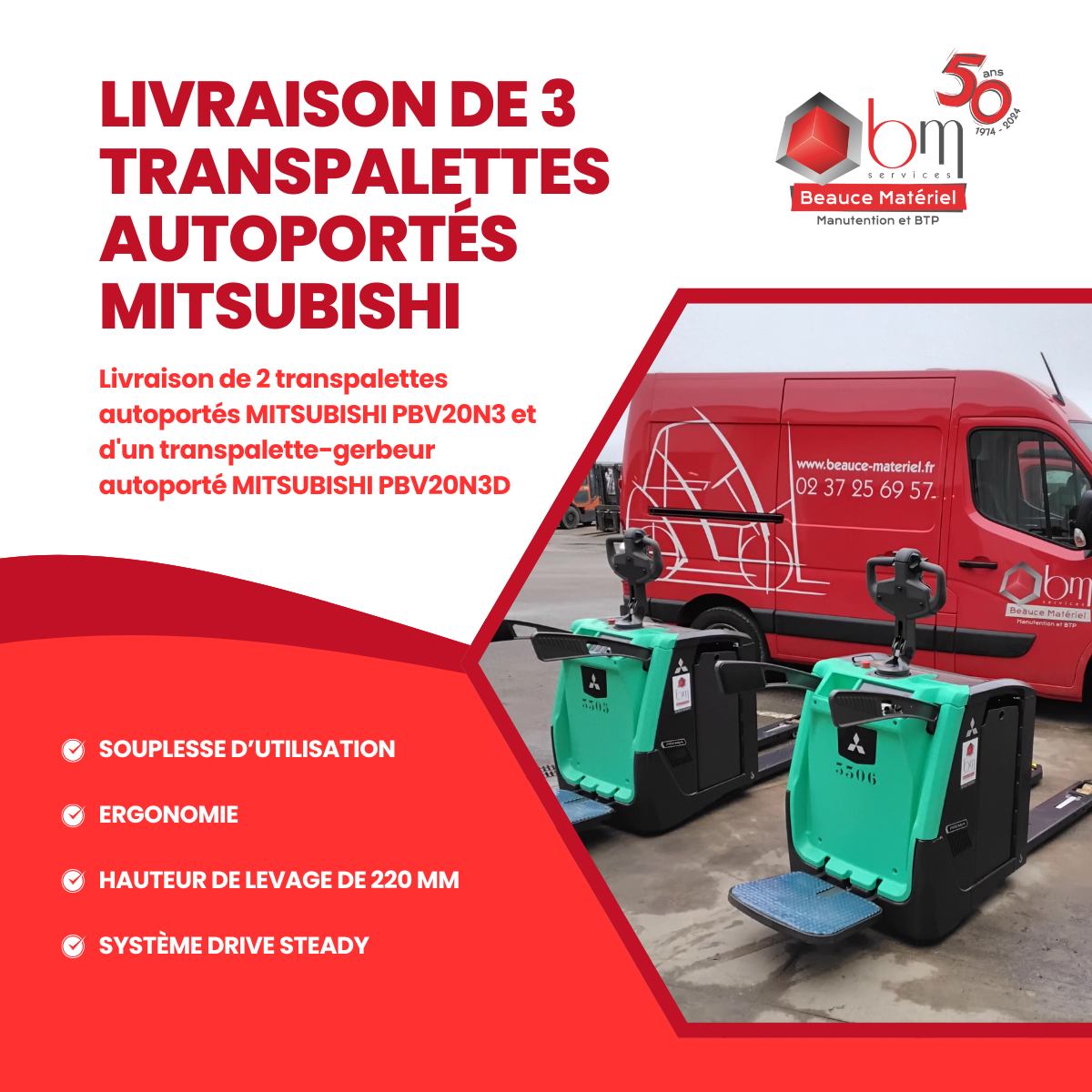 transpalettes autoportes mitsubishi