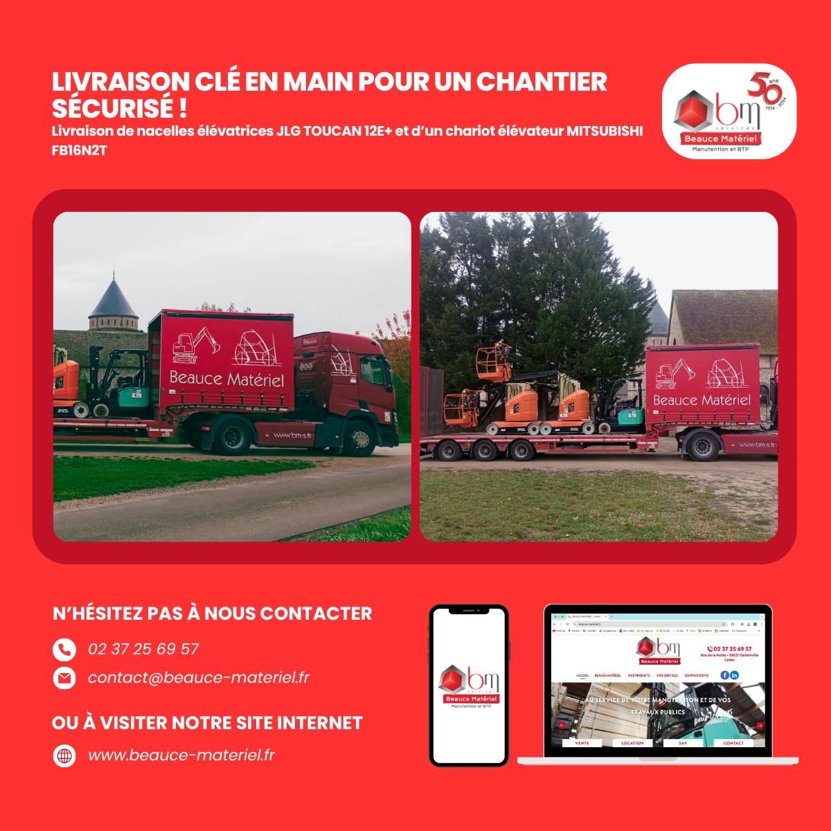 Chariot elevateur et nacelle elevatrice en location courte duree