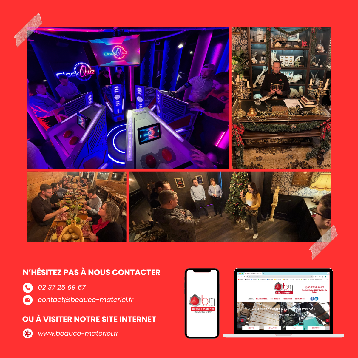 Soirée de fin d'année Beauce Matériel