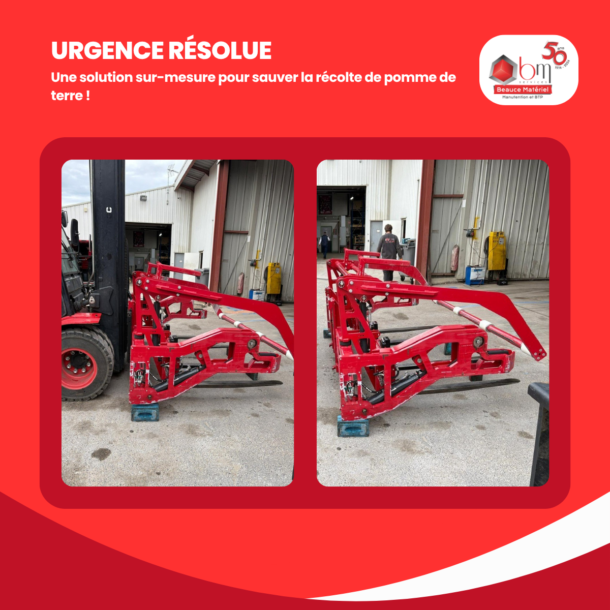 Location chariot élévateur avec retourneur palox de pommes de terre vers l'avant WIFO