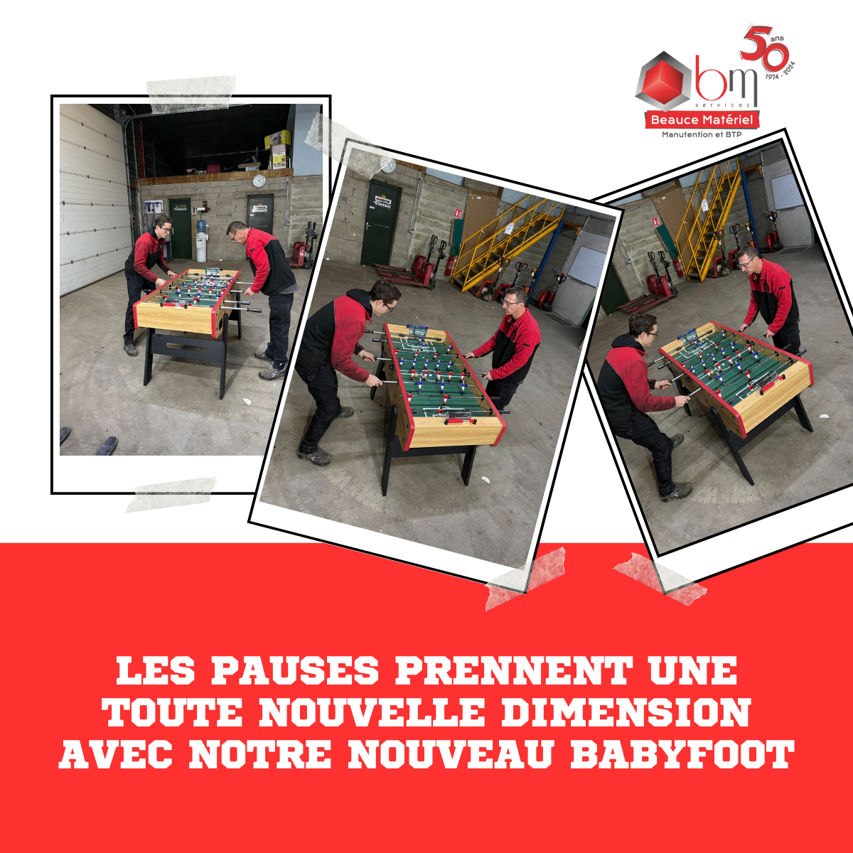 Un babyfoot, des pauses animées et de bons moments partagés