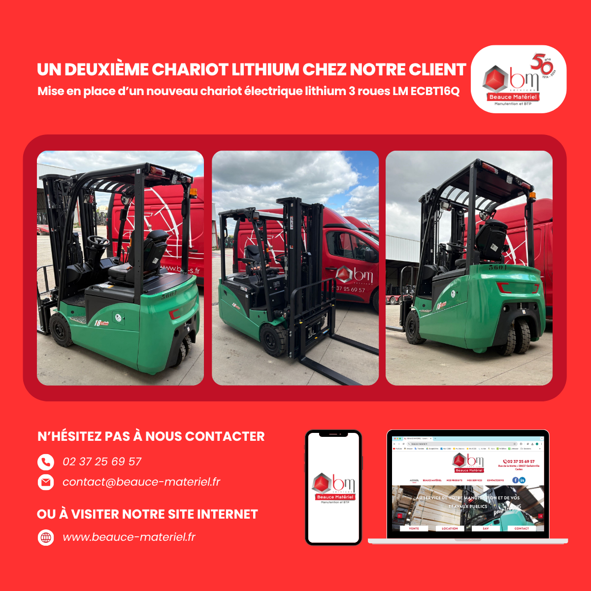 Chariot elevateur electrique Lithium 1,6 tonnes LM ECBT16Q by Mitsubishi Logisnext